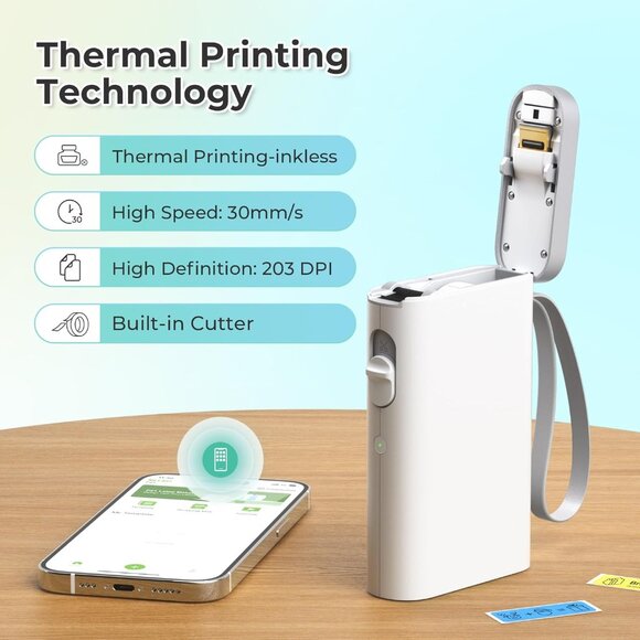 Label Maker Machine with Tape, P21 Bluetooth Label Printer, Wireless Mini Label - Picture 7 of 7
